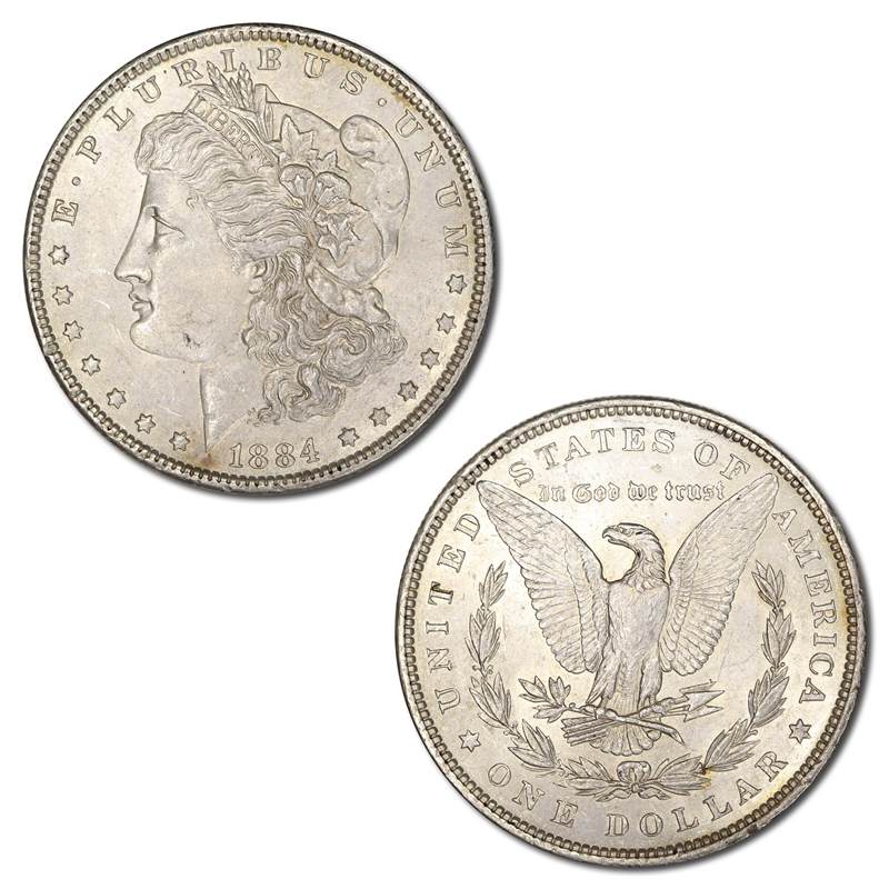 USA 1884 Philadelphia Morgan Silver Dollar