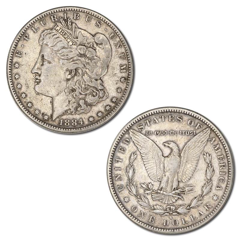 USA 1884 'S' San Francisco Morgan Silver Dollar VF