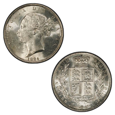 Great Britain 1884 Queen Victoria Silver Halfcrown