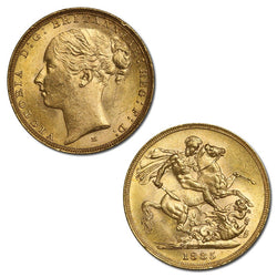 1885 Melbourne Victoria Young Head St.George Gold Sovereign