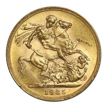 1885 Melbourne Victoria Young Head St.George Gold Sovereign