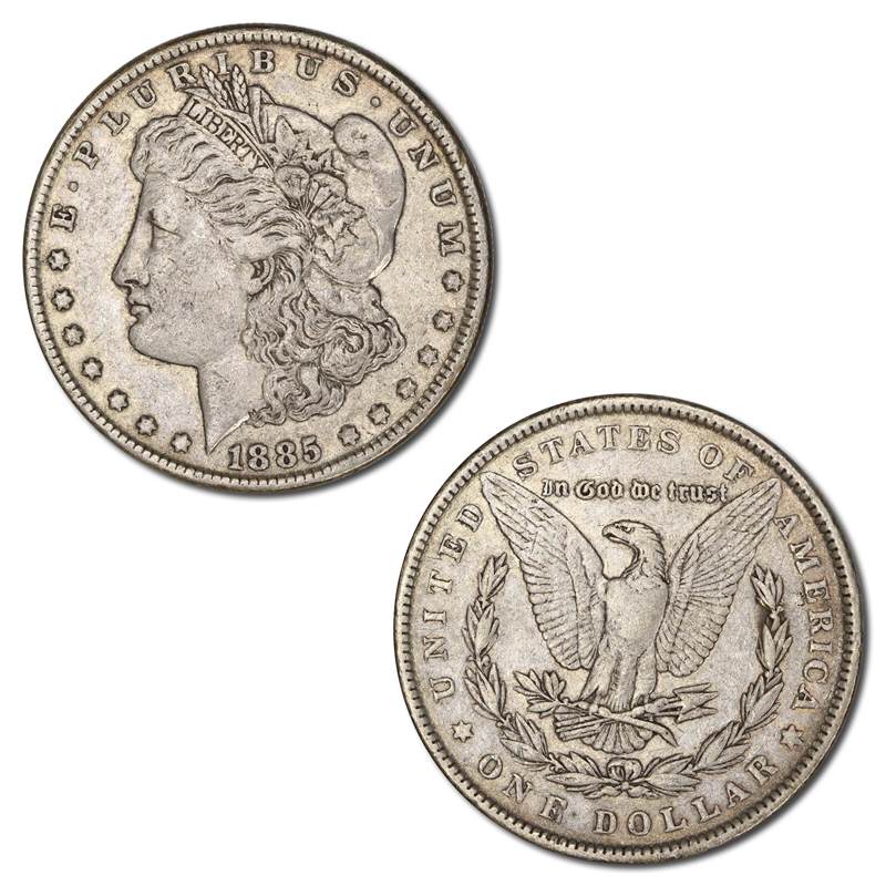 USA 1885 Philadelphia Morgan Silver Dollar