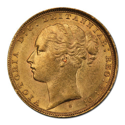1885 Sydney Victoria Y/H St George Gold Sovereign PCGS AU58