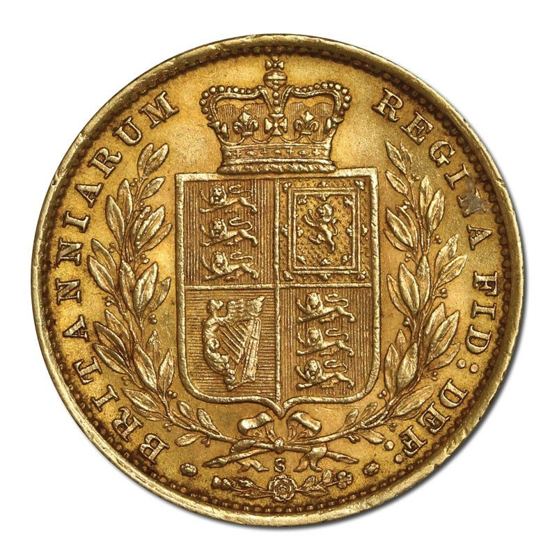 1885 Sydney Victoria Young Head Shield Gold Sovereign EF