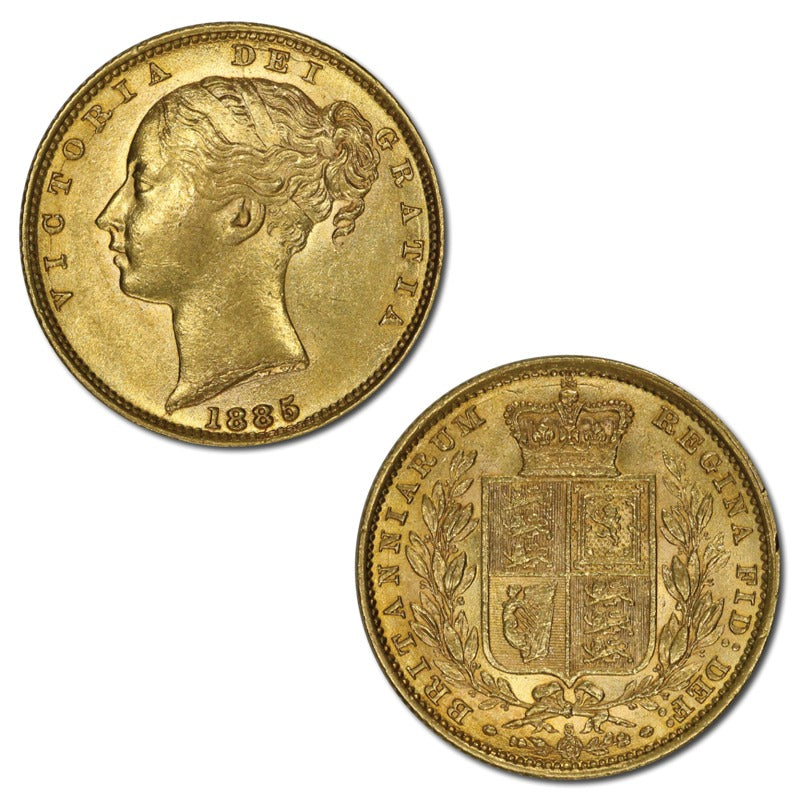 1885 Sydney Shield Gold Sovereign Lustrous UNC