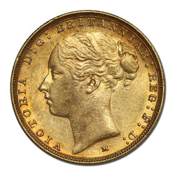 1886 Melbourne Victoria Y/H St.George Gold Sovereign EF
