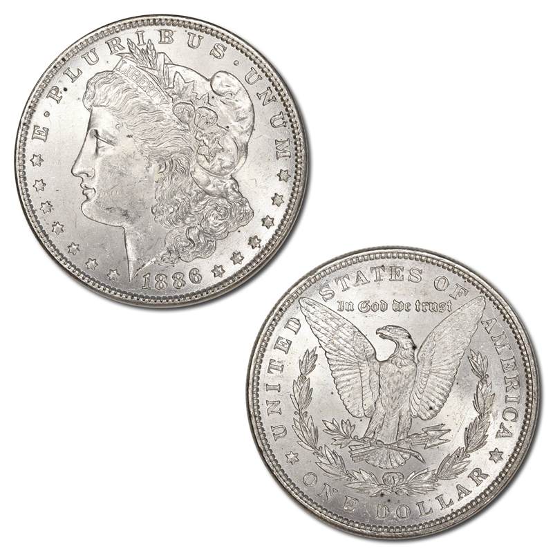 USA 1886 Philadelphia Morgan Silver Dollar