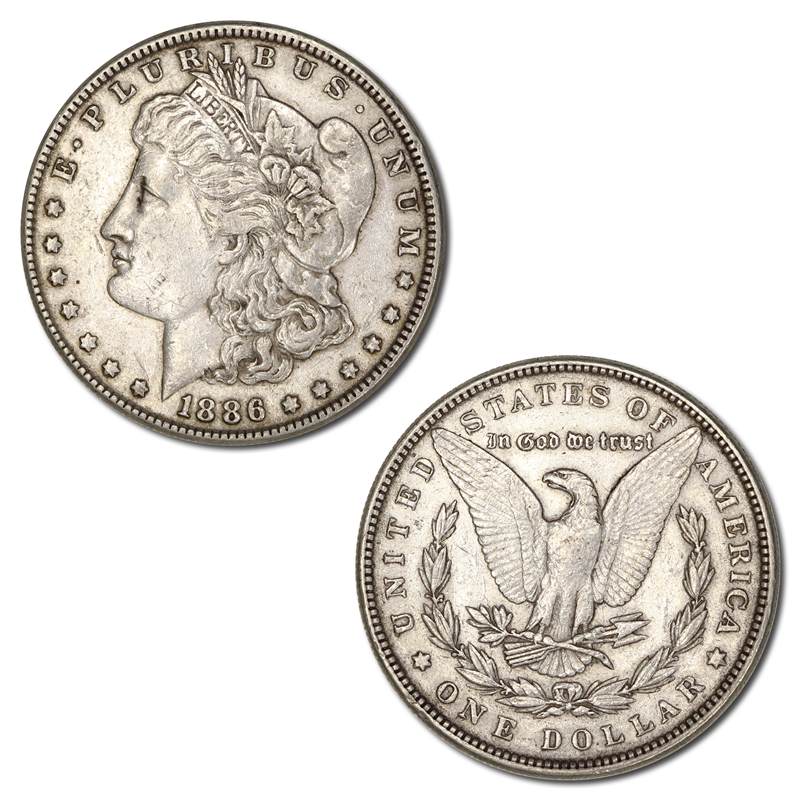 USA 1886 Philadelphia Morgan Silver Dollar