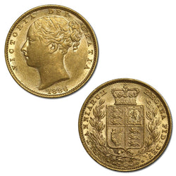 1886 Sydney Victoria Young Head Shield Gold Sovereign EF
