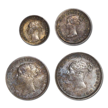 Great Britain 1886 Victoria Silver Maundy Set