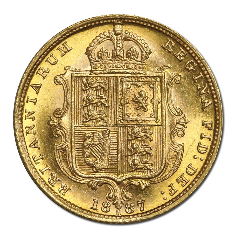 1887 Melbourne Jubilee Gold Half Sovereign CHOICE UNC/GEM UNC