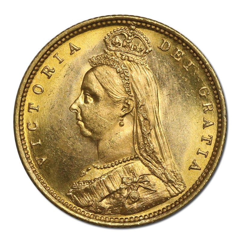 1887 Melbourne Jubilee Gold Half Sovereign CHOICE UNC/GEM UNC
