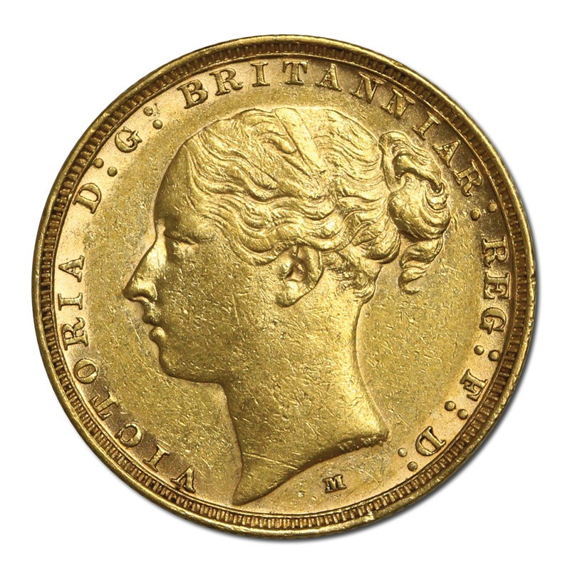 1887 Melbourne Victoria Young Head St George Gold Sovereign VF