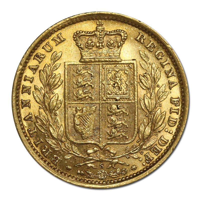 1887 Sydney Victoria Young Head Shield Gold Sovereign EF