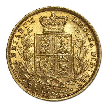 1887 Sydney Victoria Young Head Shield Gold Sovereign EF