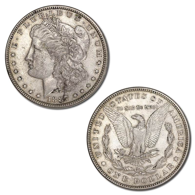 USA 1887 Philadelphia Morgan Silver Dollar