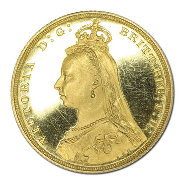 Great Britain 1887 Victoria Jubilee Head Gold Sovereign Brilliant FDC