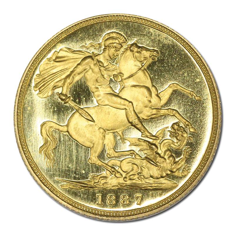 Great Britain 1887 Victoria Jubilee Head Gold Sovereign Brilliant FDC