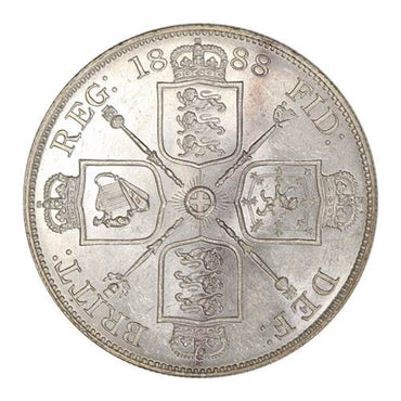 Great Britain 1888 Victoria Jubilee Silver Double Florin