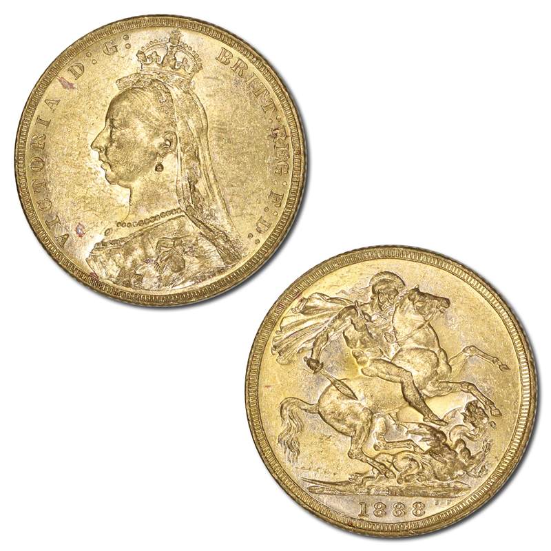 1888 Melbourne Victoria Jubilee Gold Sovereign Lustrous UNC