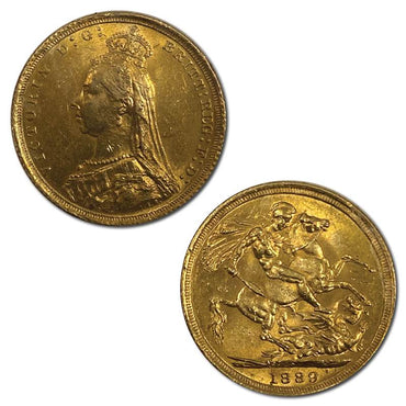 1889 Sydney Queen Victoria Jubilee Head Gold Sovereign EF