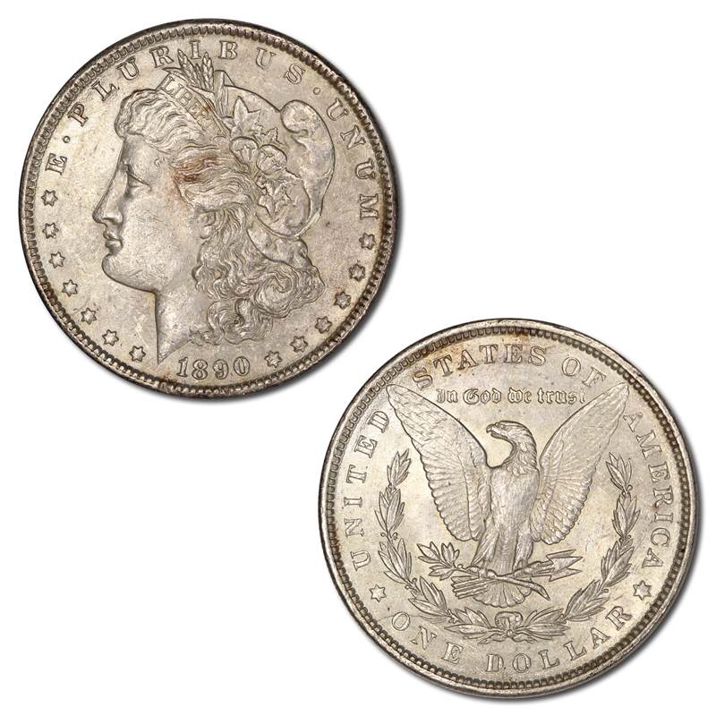USA 1890 Philadelphia Morgan Silver Dollar