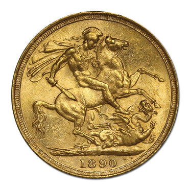 1890 Sydney Victoria Jubilee Head Gold Sovereign EF