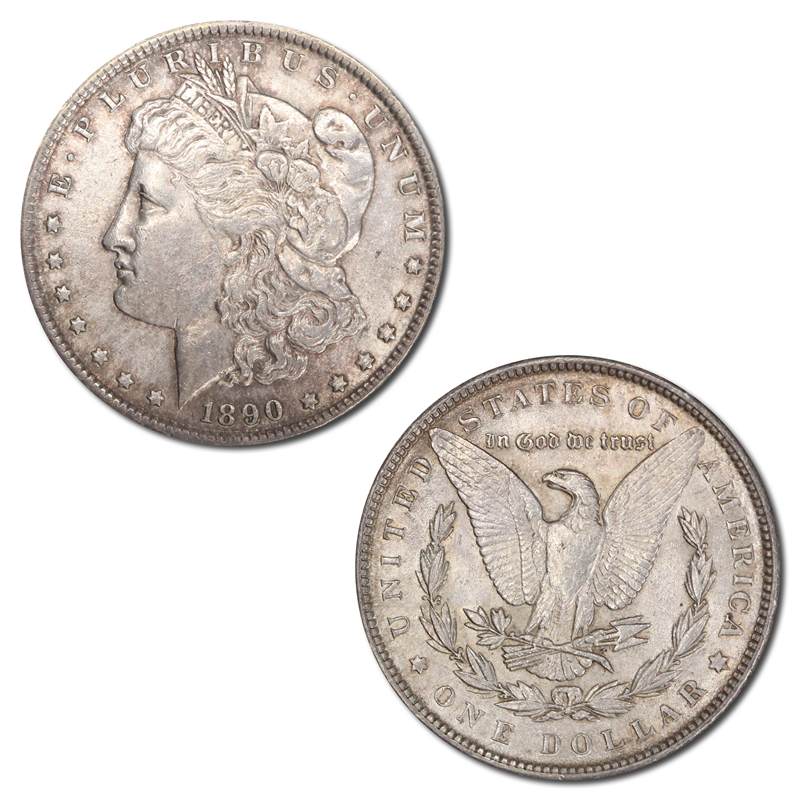 USA 1890 Philadelphia Morgan Silver Dollar