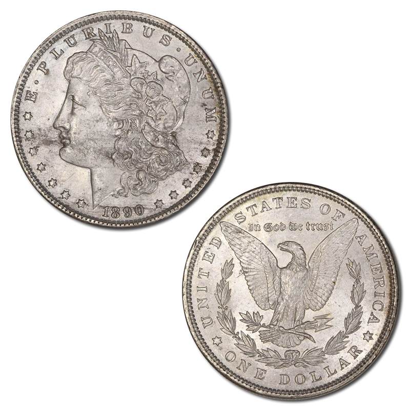 USA 1890 Philadelphia Morgan Silver Dollar