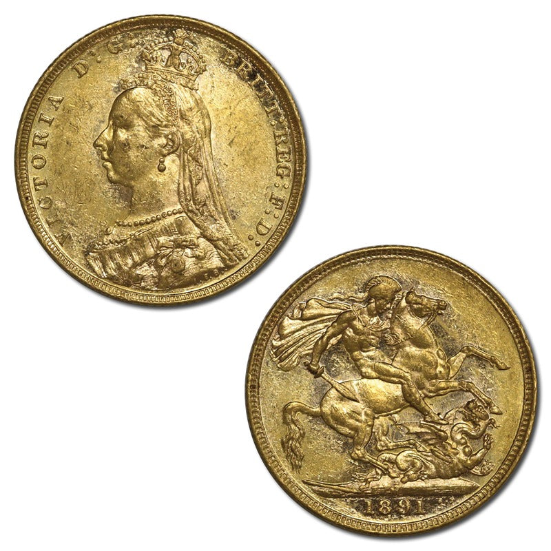 1891 Melbourne Gold Sovereign EF