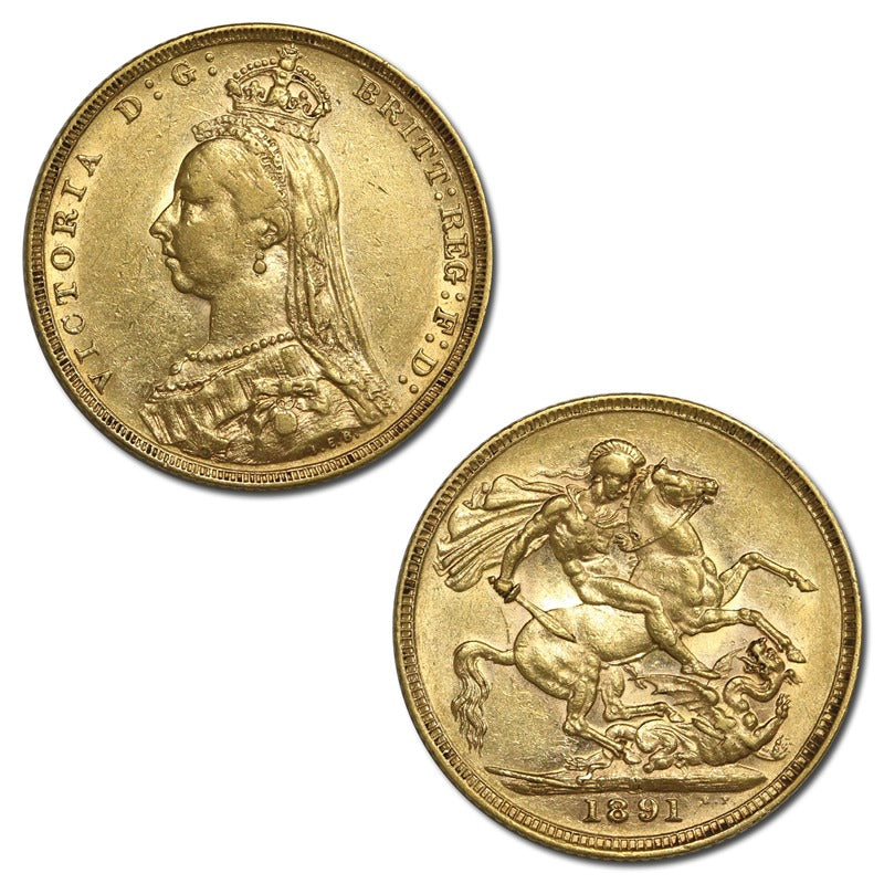 1891 Melbourne Gold Sovereign VF