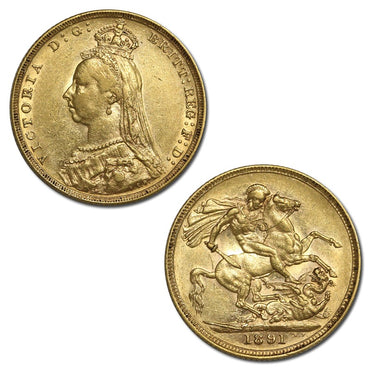 1891 Melbourne Gold Sovereign VF