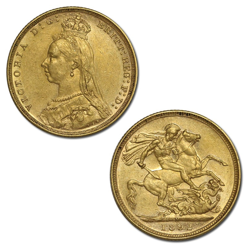 1892 Melbourne Victoria Jubilee Head Gold Sovereign EF