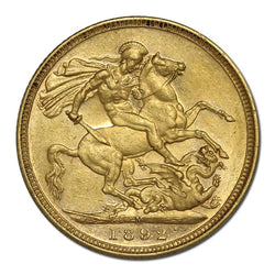 1892 Melbourne Victoria Jubilee Head Gold Sovereign EF