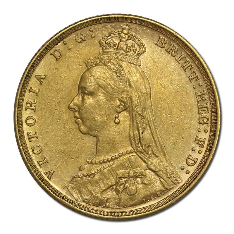 1892 Melbourne Victoria Jubilee Head Gold Sovereign EF
