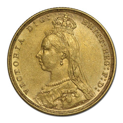 1892 Melbourne Victoria Jubilee Head Gold Sovereign EF