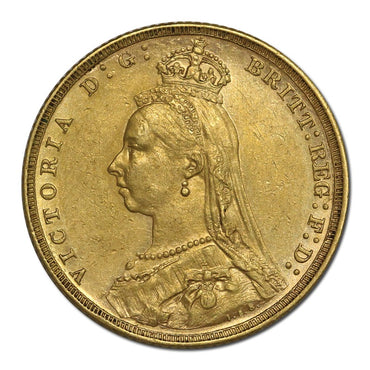 1892 Melbourne Victoria Jubilee Head Gold Sovereign EF