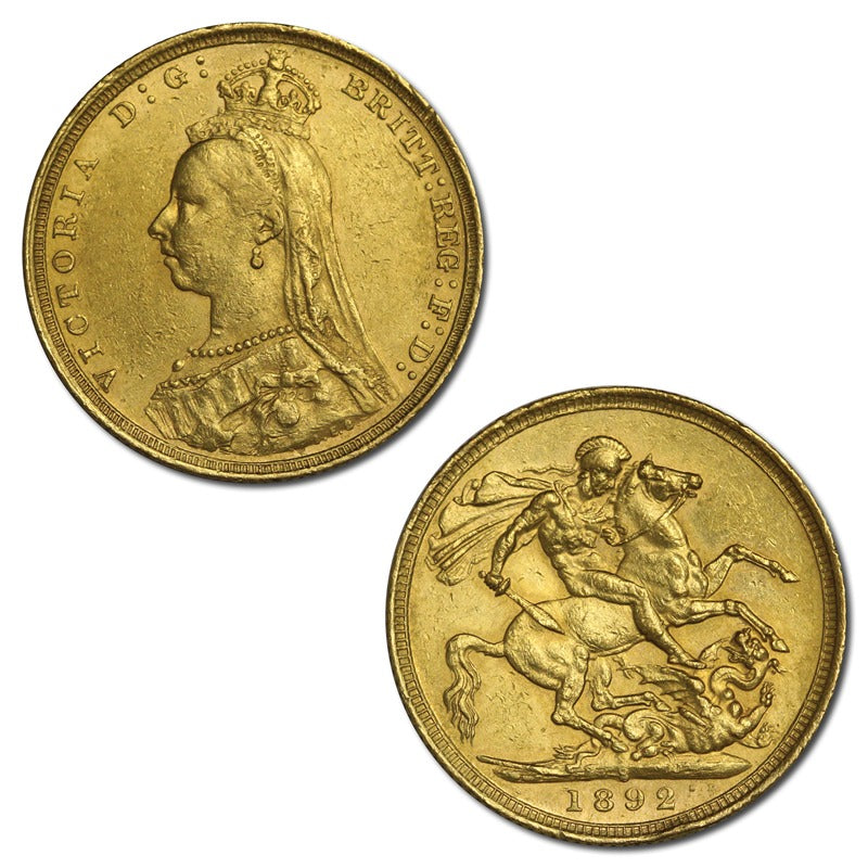 1892 Sydney Victoria Jubilee Head Gold Sovereign EF