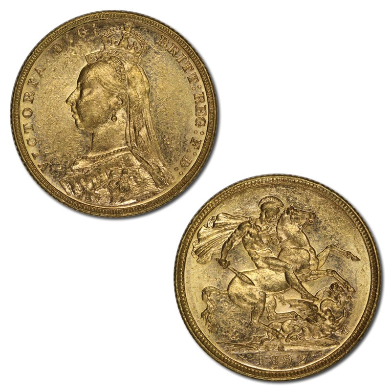 1892 Melbourne Jubilee Gold Sovereign Lustrous UNC