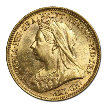 1893 Sydney Victoria Veiled Gold Half Sovereign CHOICE UNC