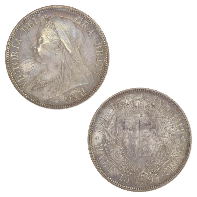 Great Britain 1893 Victoria Silver Proof Halfcrown