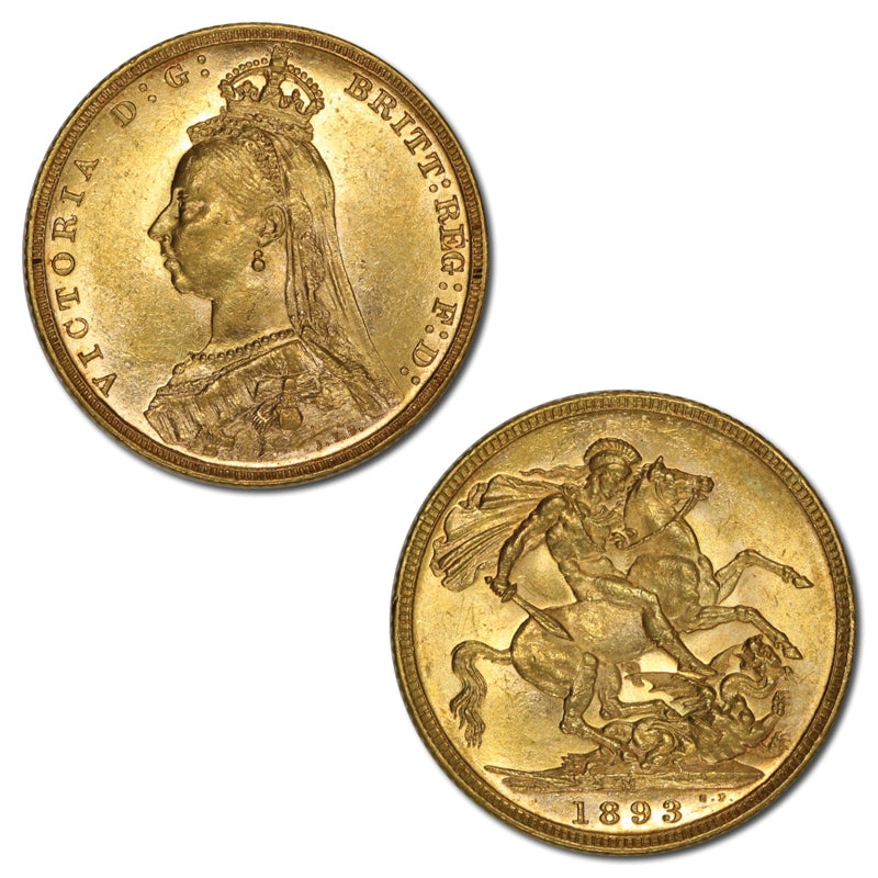 1893 Melbourne Jubilee Gold Sovereign nUNC