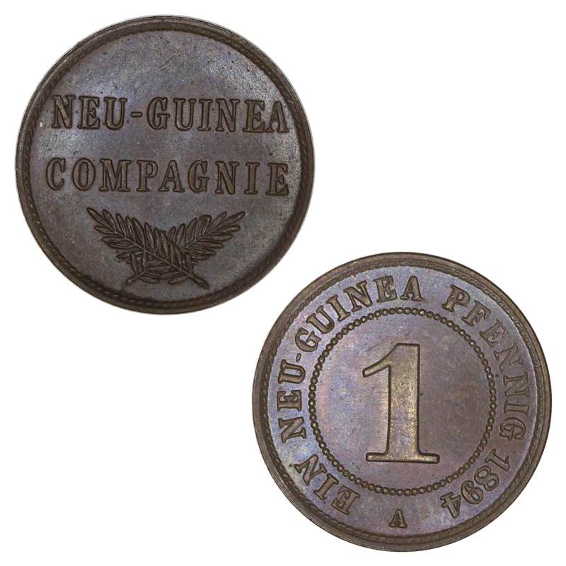 German New Guinea 1894A Bronze 1 Pfennig nUNC