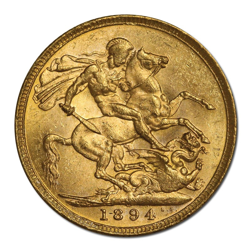 1894 Melbourne Veiled Head Gold Sovereign Lustrous Choice UNC