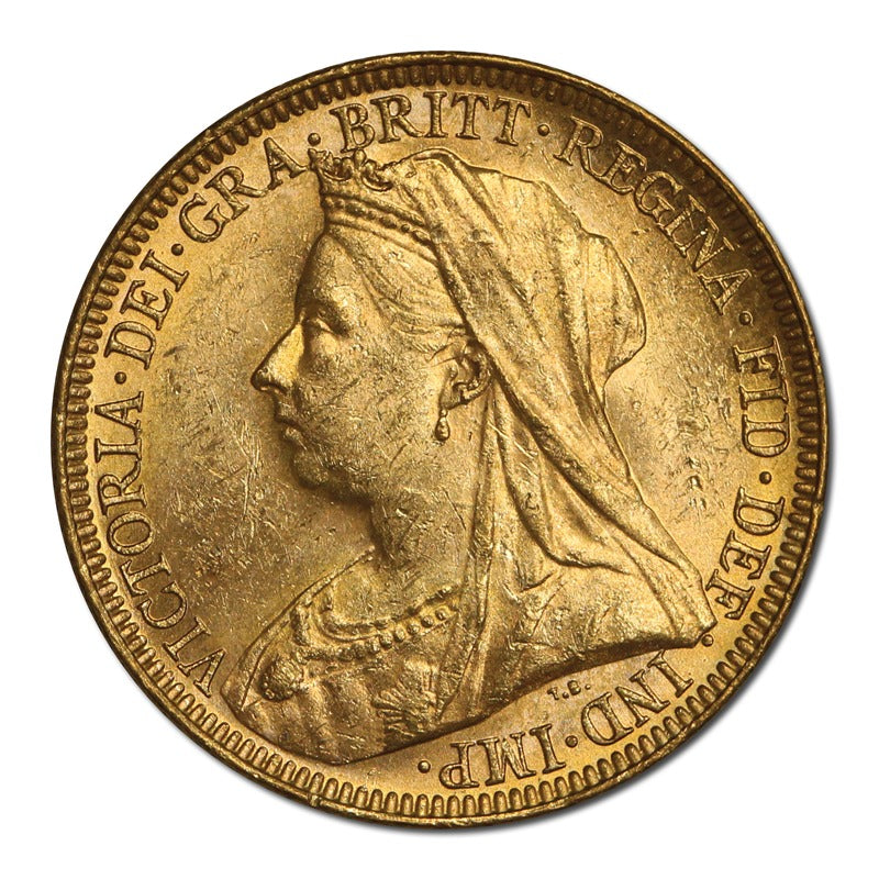 1894 Melbourne Veiled Head Gold Sovereign Lustrous Choice UNC