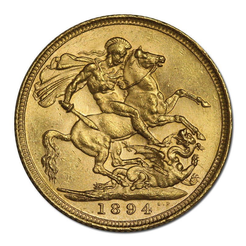 1894 Sydney Victoria Veiled Head Gold Sovereign Lustrous UNC