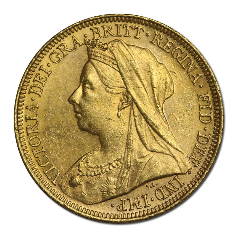 1894 Sydney Victoria Veiled Head Gold Sovereign Lustrous UNC