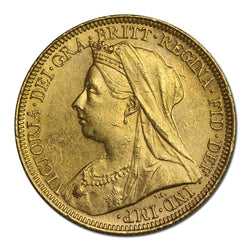 1894 Sydney Victoria Veiled Head Gold Sovereign Lustrous UNC