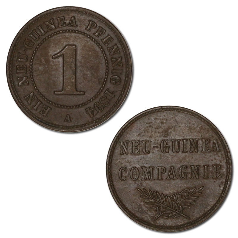 German New Guinea 1894A Bronze 1 Pfennig EF