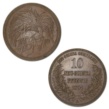 German New Guinea 1894A Bronze 10 Pfennig KM#3